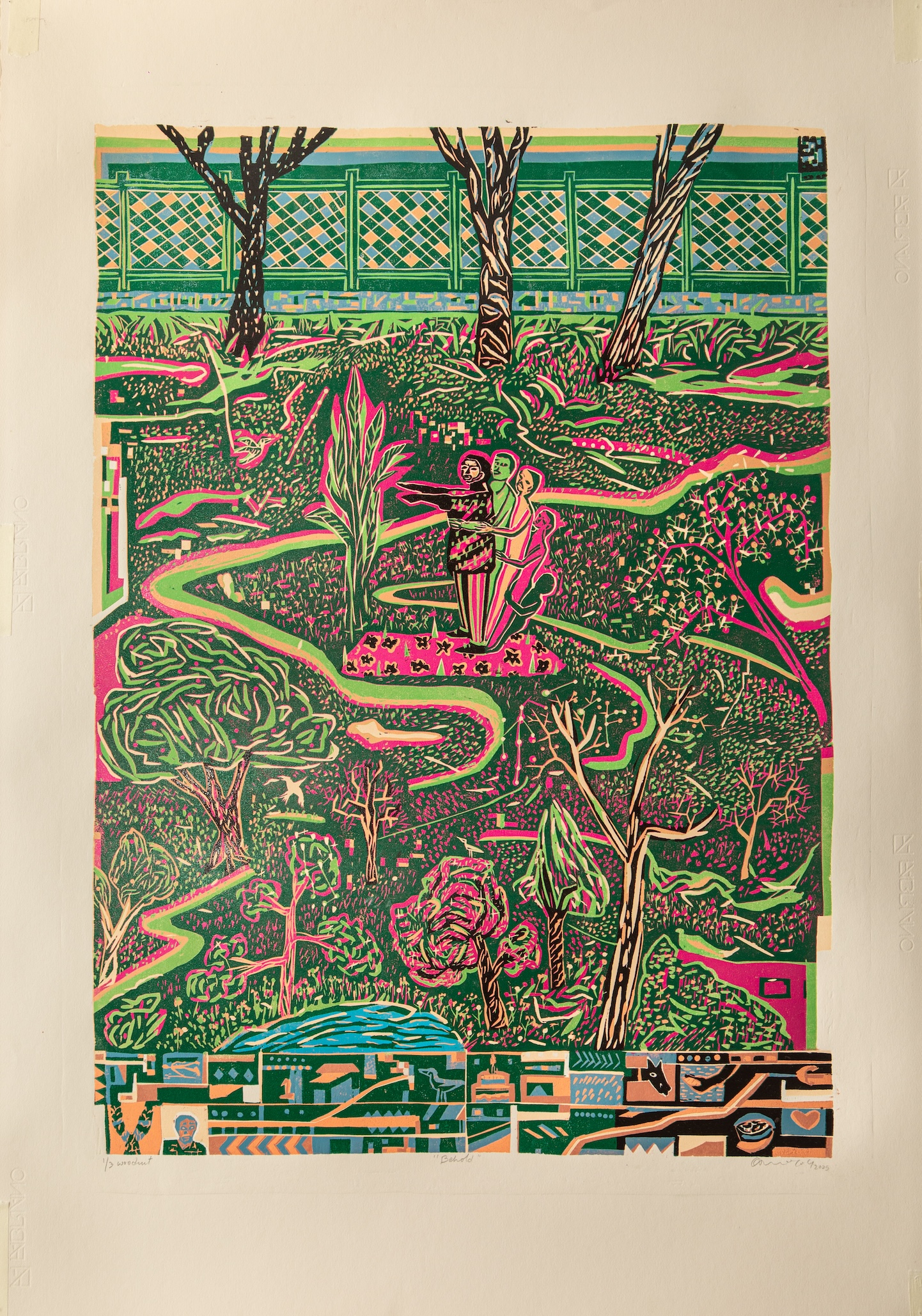 Anilakumar Govindappa, woodcut, contemporary art, spaces